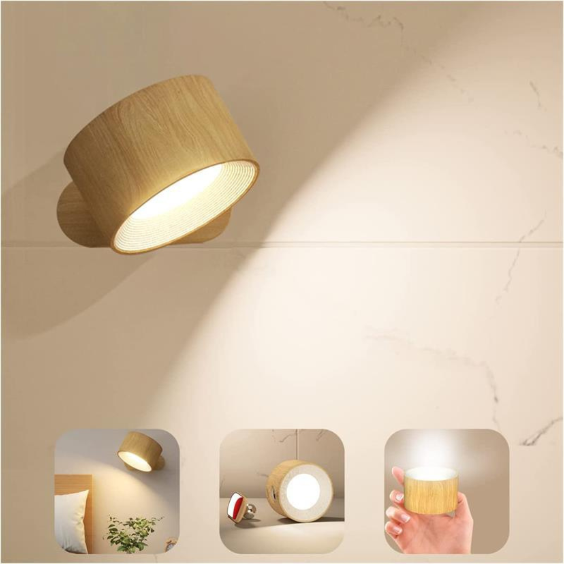 FlexiLamp 360° Wireless Rechargeable Wall Light