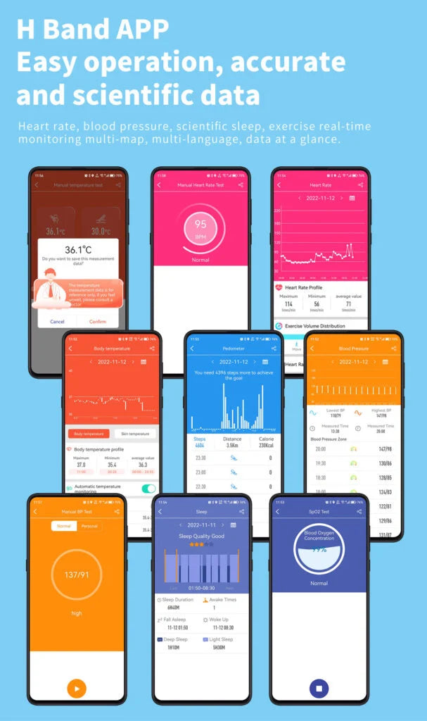 ساعة ذكية لمراقبة سكر الدم مع تتبع أكسجين الدم