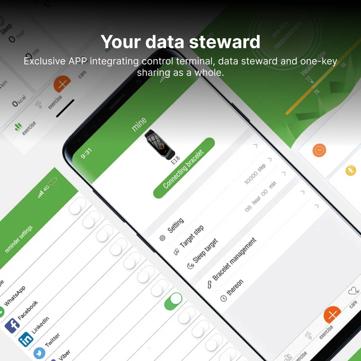 CardioSync smartklock för hälsomätning – aktivitetsövervakning och träningsdata