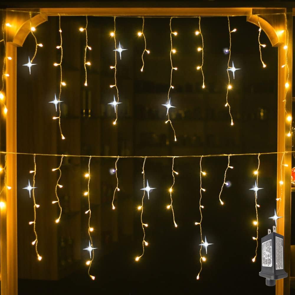 Φωτάκια κουρτίνας LED RideauLumineux, 4m x 0.6m, λευκά