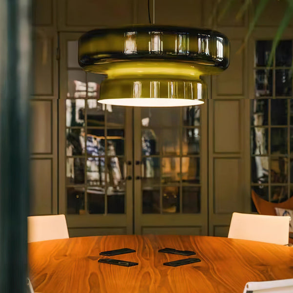 Lampada a sospensione di lusso in vetro soffiato Bohemera — forma scultorea organica