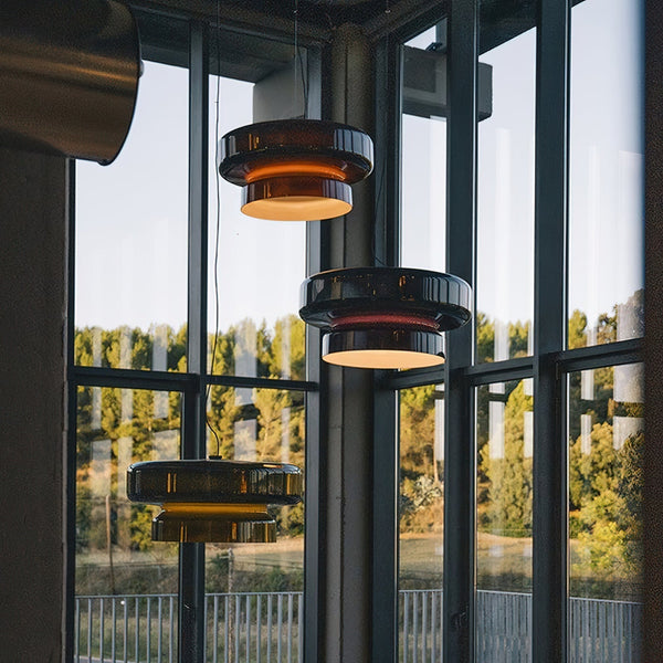 Lampada a sospensione di lusso in vetro soffiato Bohemera — forma scultorea organica