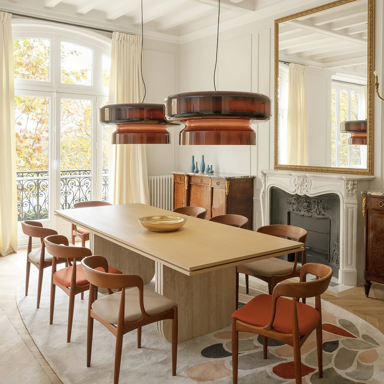Elegant Glass Pendant Fixture From Asterra With Integrated LED