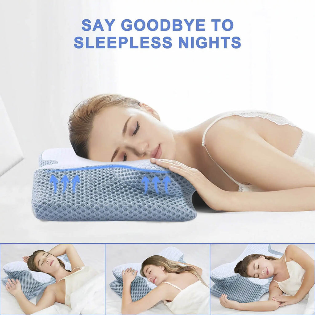 SomniCurve Memory Foam-nackkudde — Ergonomisk design, svalkande överdrag