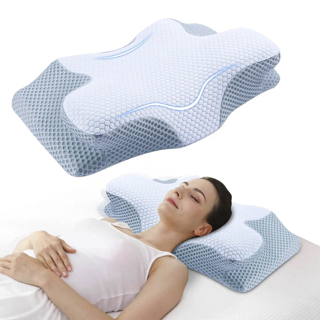SomniCurve Memory Foam-nackkudde — Ergonomisk design, svalkande överdrag