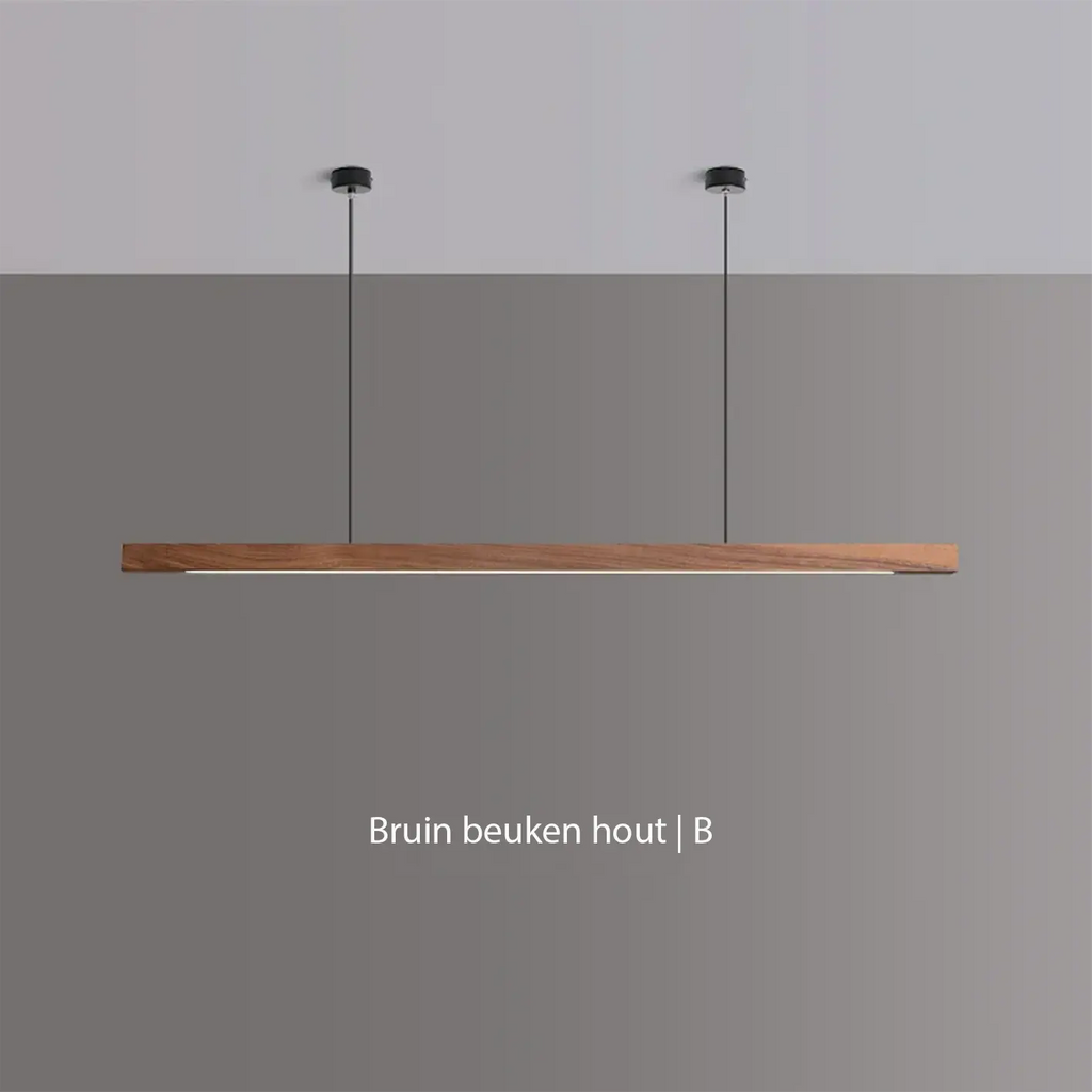 Quorra Lange Holz Pendelleuchte im Essstil für moderne Häuser