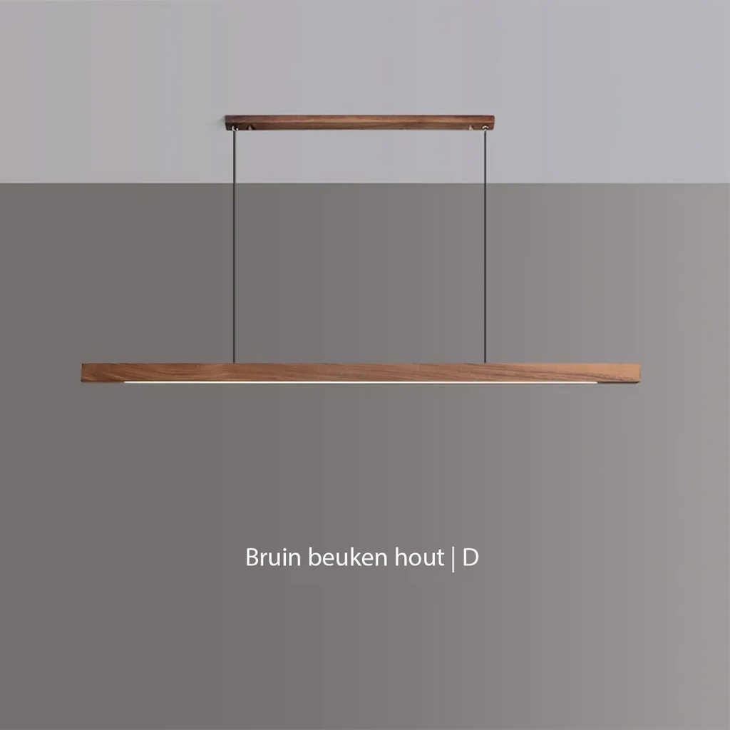 Quorra Lange Holz Pendelleuchte im Essstil für moderne Häuser