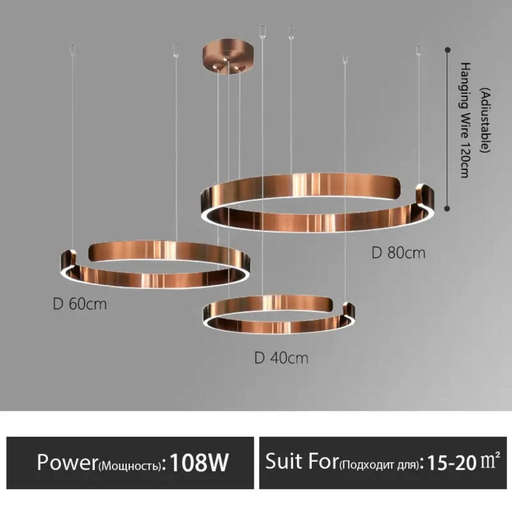Liora Nordic Ring Chandelier With Elegant Modern Lighting