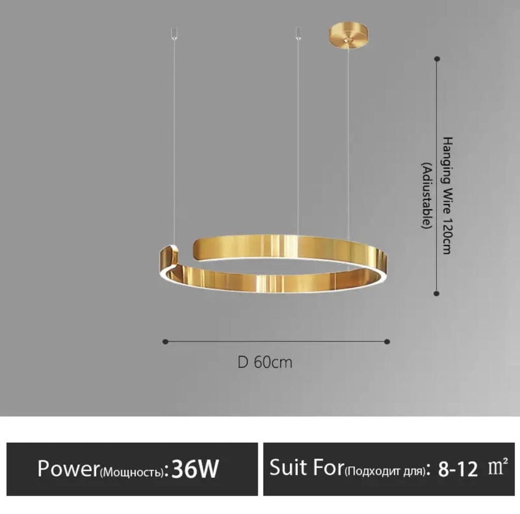 Liora Nordic Ring Chandelier With Elegant Modern Lighting