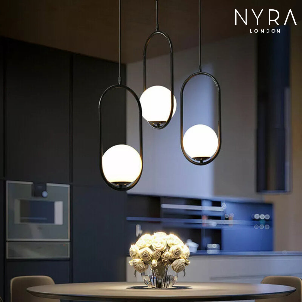 LumoSphere Opal Glass Diffuser Pendant Light For Living Spaces