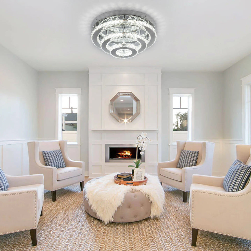 Lyra Crystal Chandelier With K9 Crystals In Round Silhouette For Modern Spaces