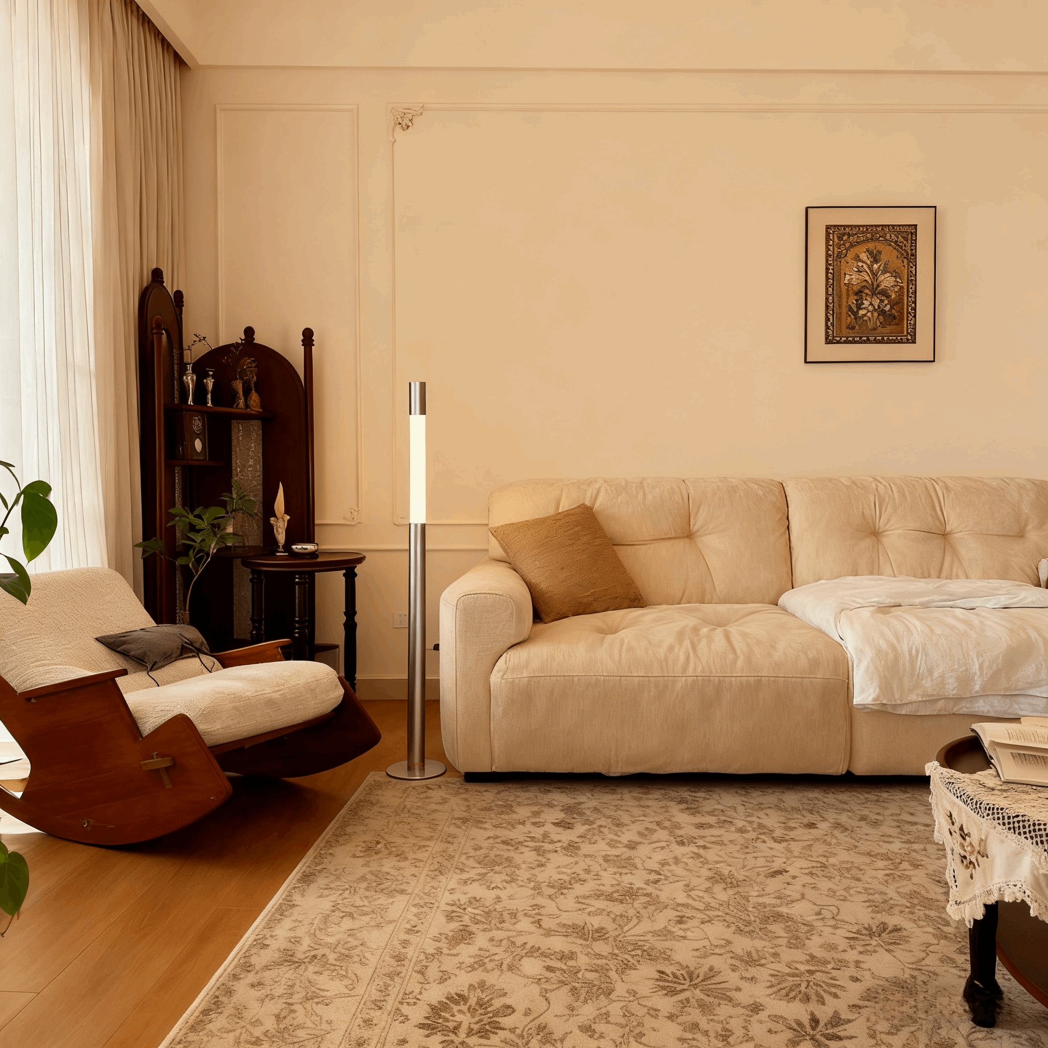Modern Minimalist Liftable Floor Lamp - Adjustable Rod Lamp for Living Room - Flindria