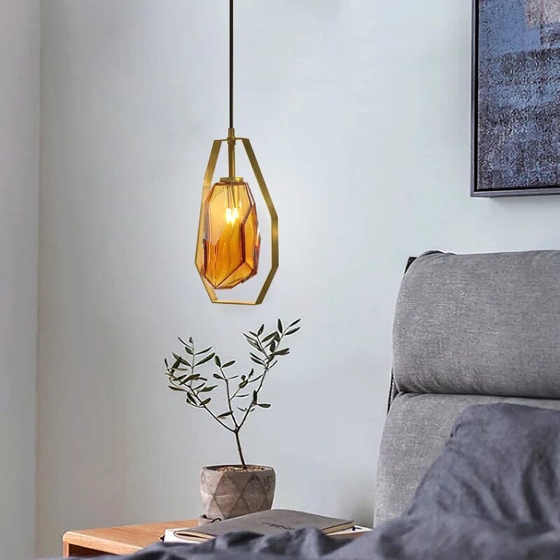 LyraLuxe Hängeleuchte modern für Innenräume mit Glas und Eisen