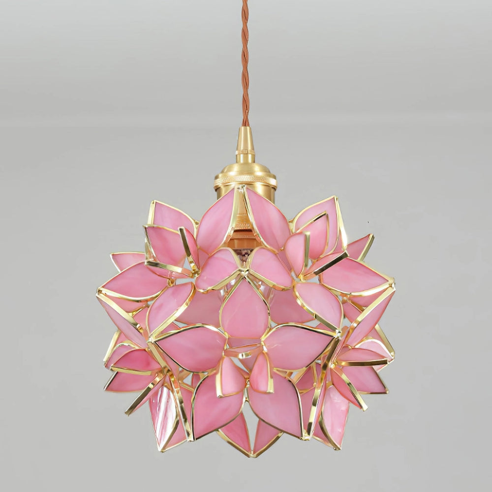 AuroraCapiz Natural Capiz Hanging Pendant Lamp — Handcrafted Finish