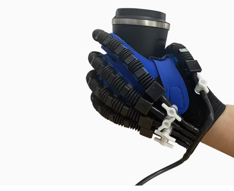 Mirror Feedback Rehabilitation Glove — Independent Finger Movement, Pneumatic Actuation System