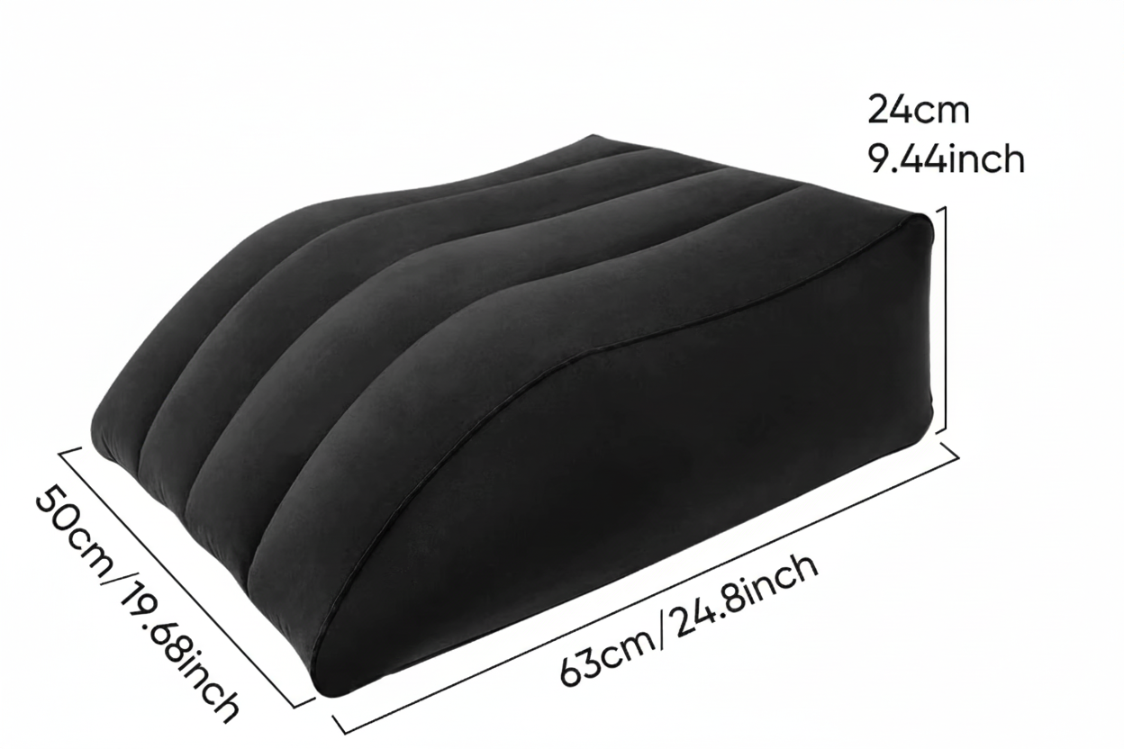 Inflatable Leg Elevation Wedge Pillow — 45-Degree Angle, Swelling Relief