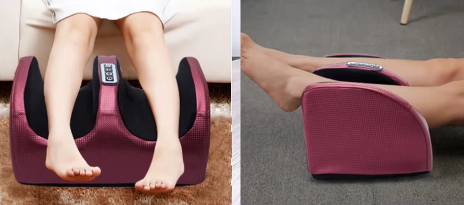 Massageador de pés Shiatsu aquecido com 12 nós — sistema 3D de amassamento profundo dos tecidos