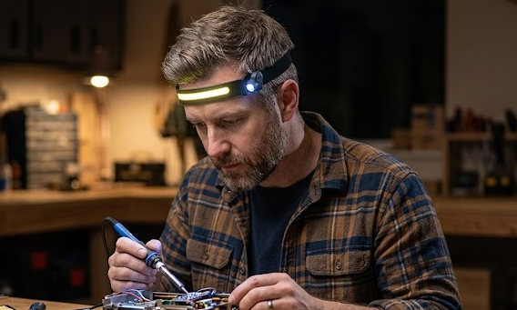 Rechargeable LED Headlamp — 230° Wide Angle Beam