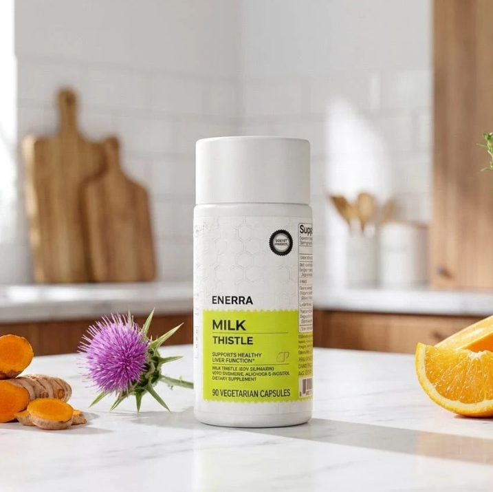 80% Silymarin Milk Thistle Capsules — Turmeric & Vitamin C Blend