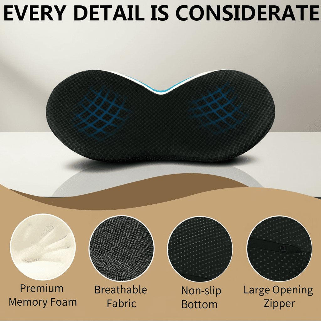 Memory Foam Car Seat Cushion — 3.5 Inch Lift