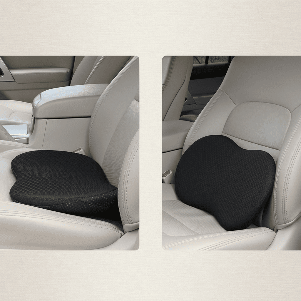 Memory Foam Car Seat Cushion — 3.5 Inch Lift