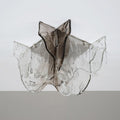 Murano-Style Hand-Blown Glass Ceiling Light — Smoke Gray, Amber and Clear
