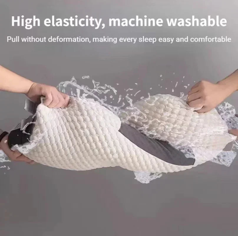 Ortopædisk nakkepude til sidesovere — blid massagetekstur, ergonomisk kontur