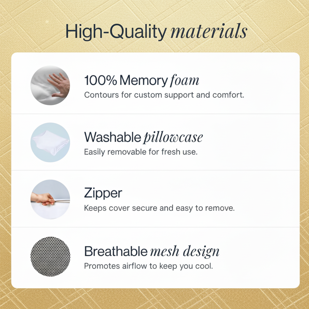 OrthoCloud Memory-Foam-Kernkissen mit ergonomischem Design