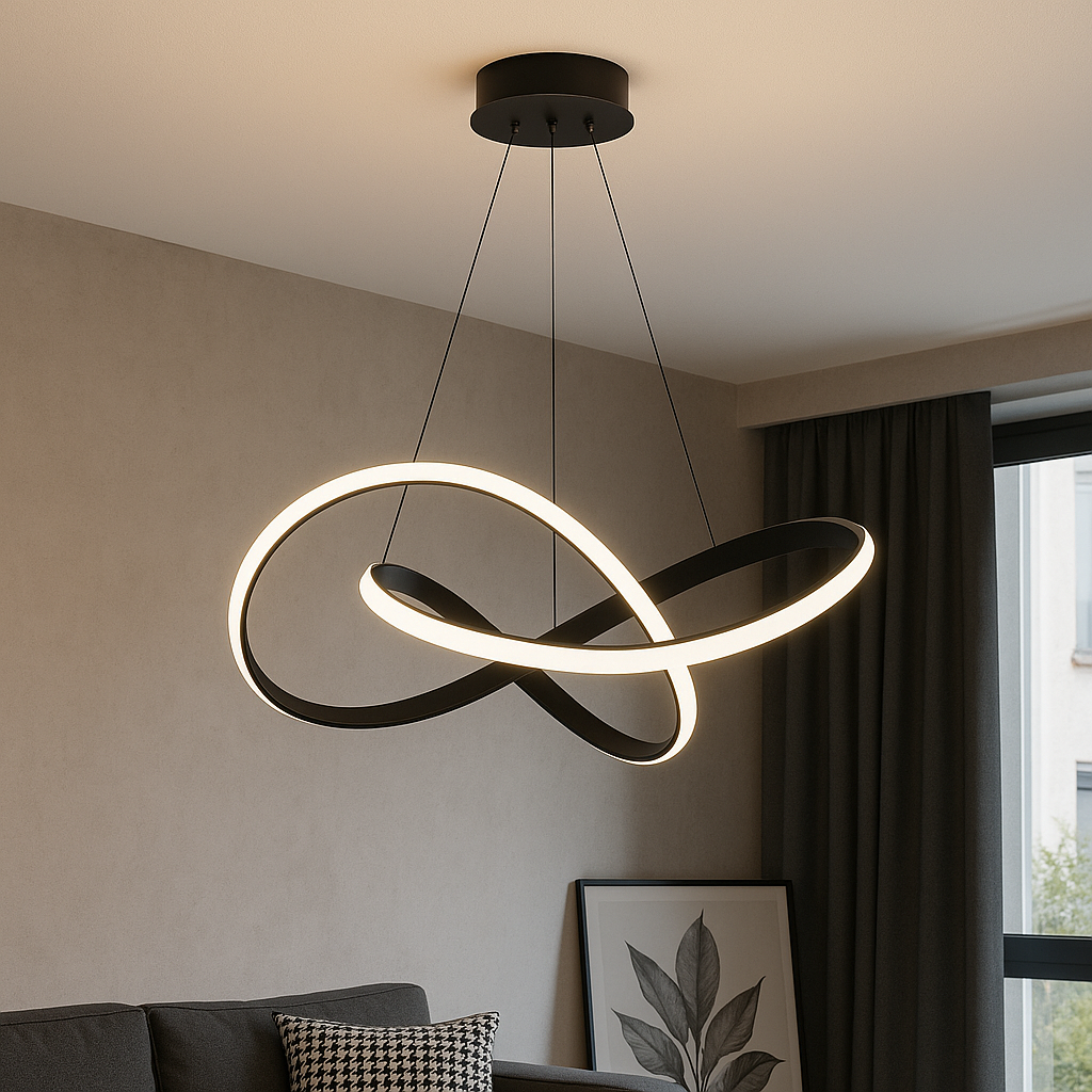 Altiri Black Aluminum Linear Dining Light Pendant For Tables