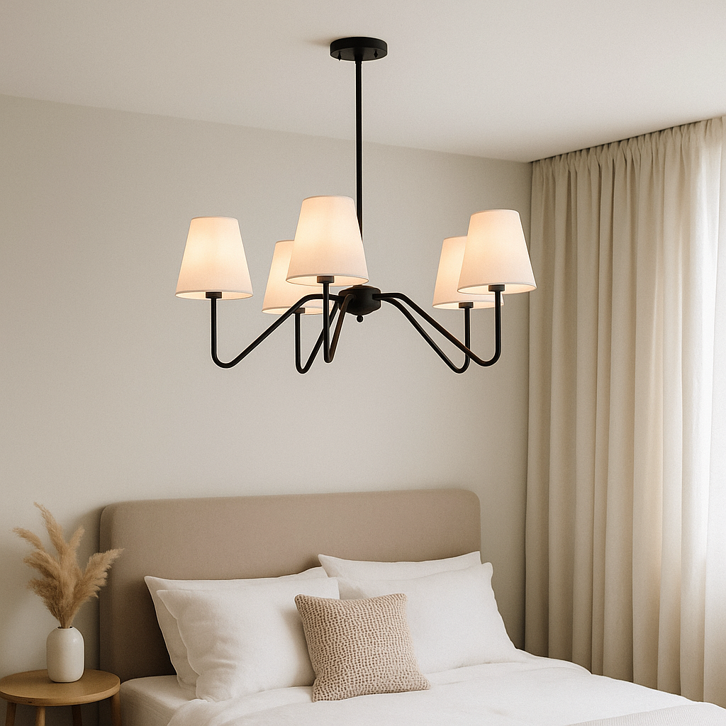 Velora Silk Pendant Lamp For Bedroom With A Soft Glow Ambience
