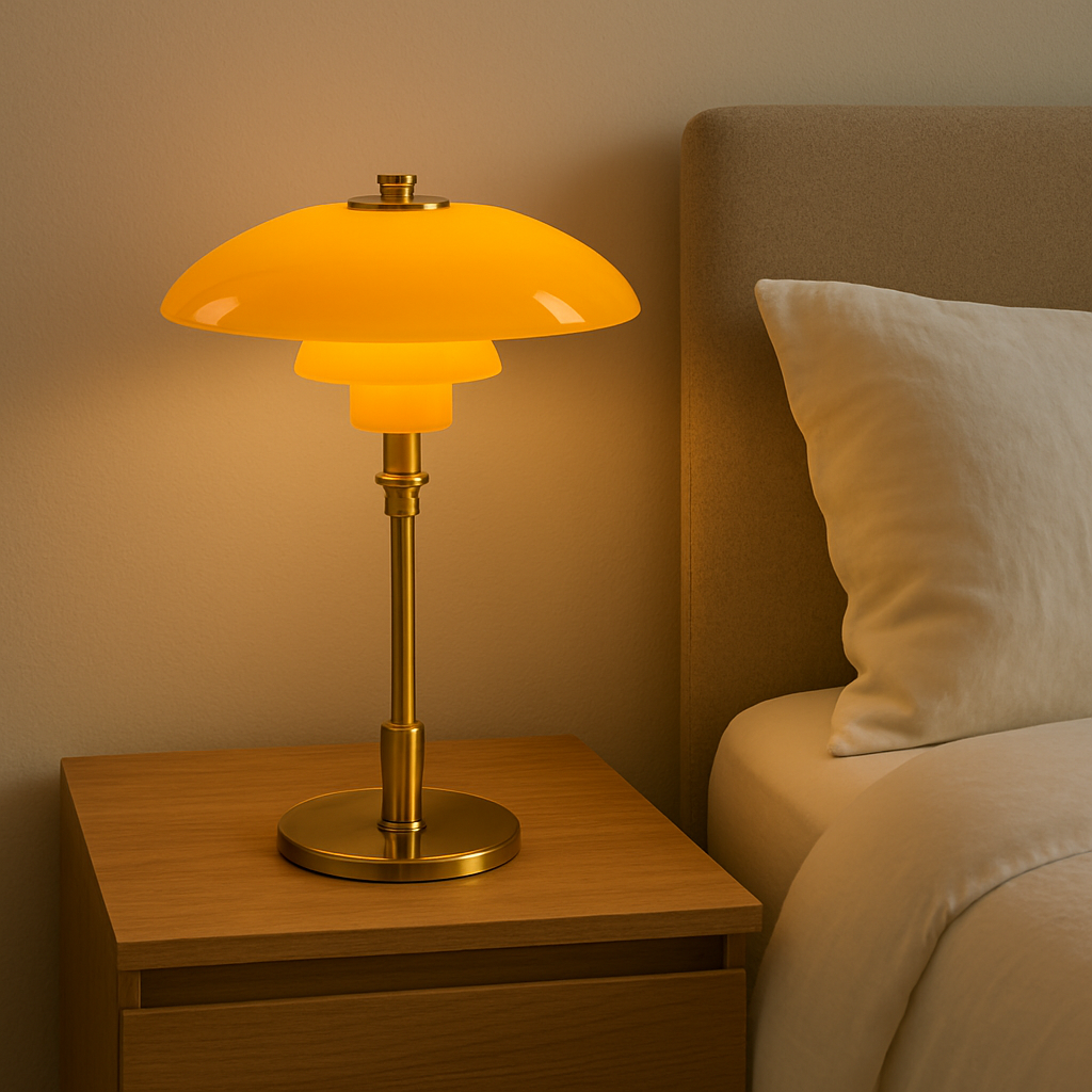 NovaGlow LED-bordslampa — Skandinavisk minimalistisk silhuett, Ø 11" × H 47 cm