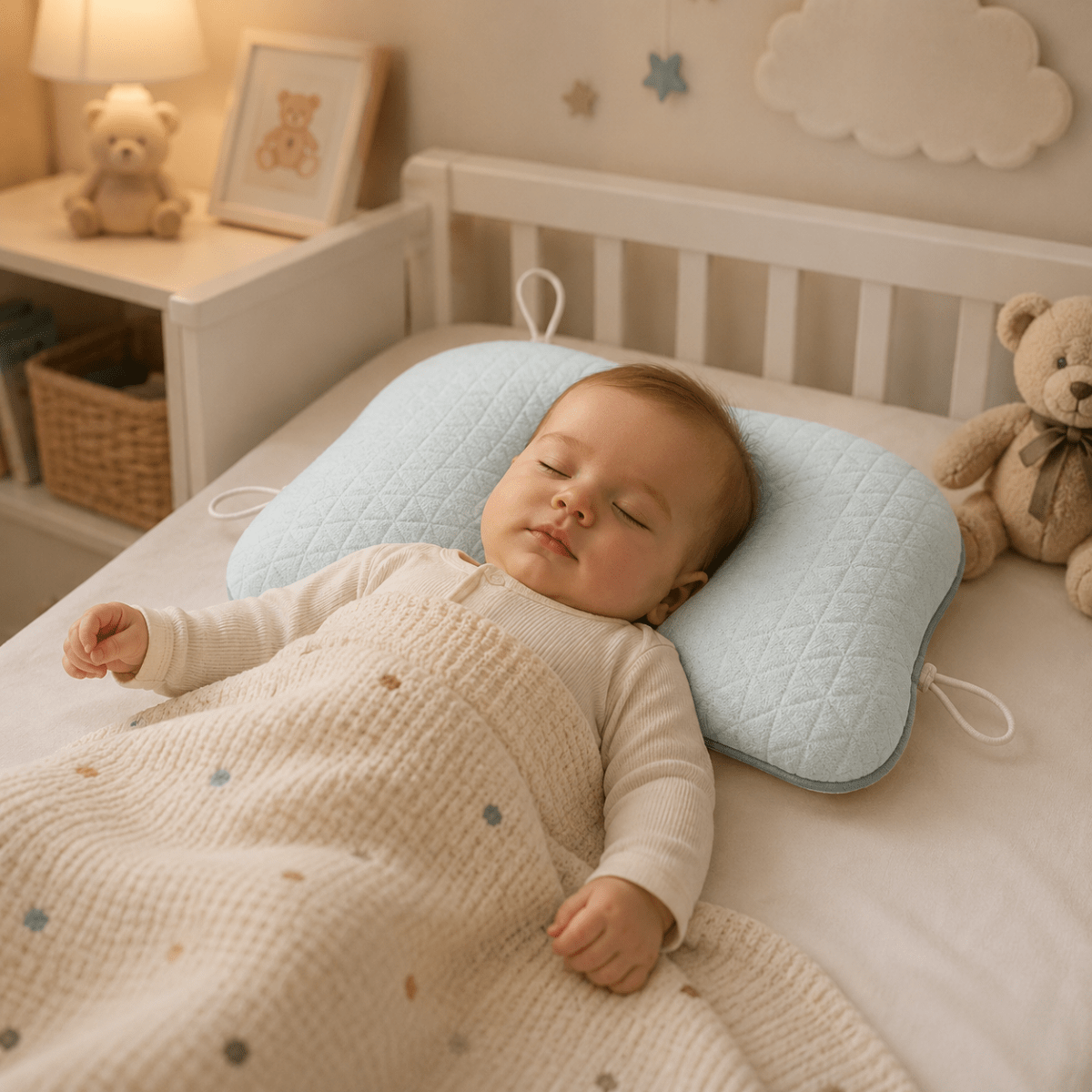 Almofada ergonómica para bebé — Conforto equilibrado, posicionamento suave