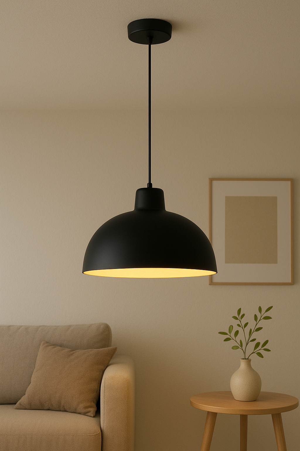 Asteria Pendant Dome Light In Matte White Aluminum Shade