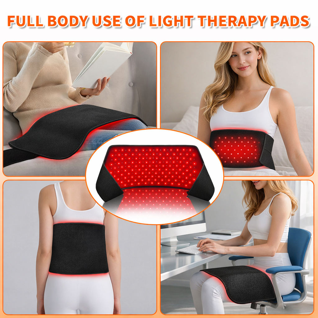 Red and Near Infrared Light Therapy Pad — 250 LEDs, 30W, Plug-In