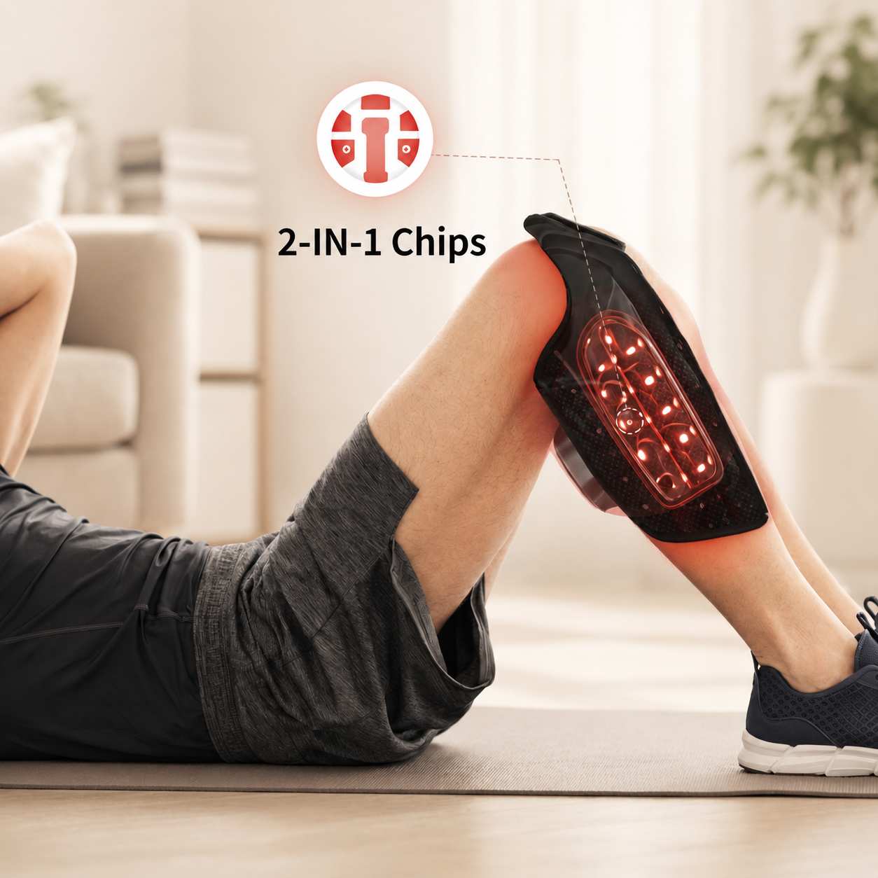 Cordless Red Light Therapy Foot Wrap — Dual-Spectrum 660nm and 850nm Light, Foot and Ankle Coverage