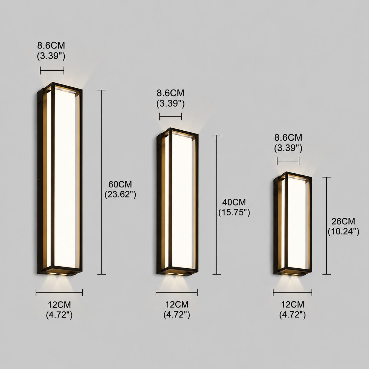 Minimalist Outdoor Wall Sconce in Black Stainless Steel with Adjustable LED Lighting - Flindria