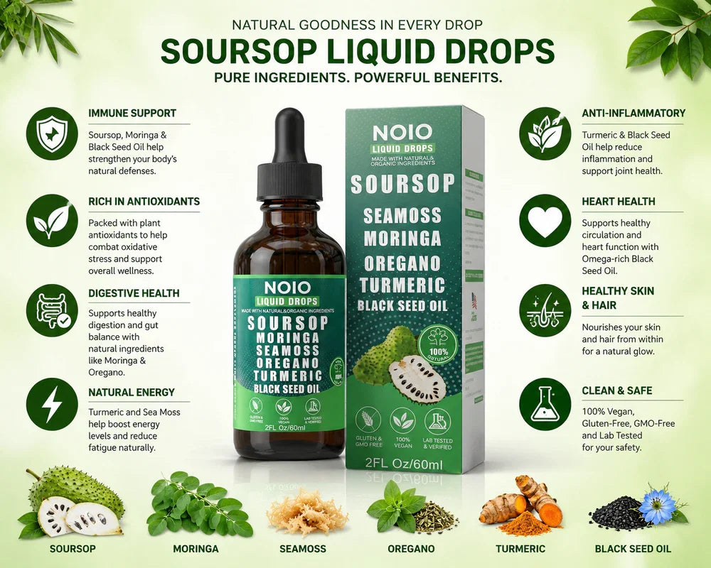 10 Botanical Blend Soursop Sublingual Liquid Drops