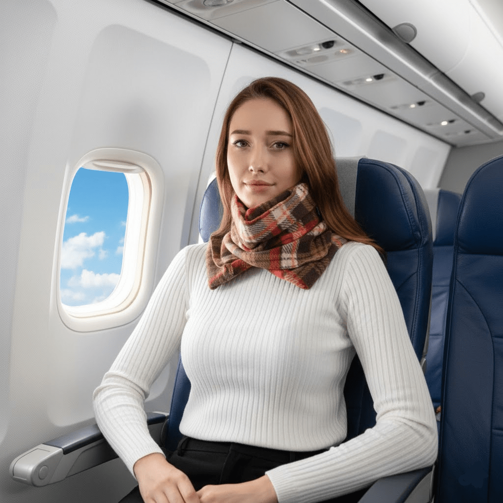 Wrap Style Travel Neck Pillow - Upright Comfort Cushion