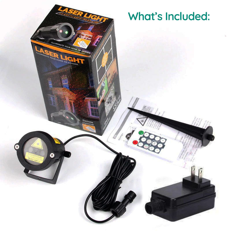 Buitenprojector met kerstlaserlicht — feestelijke woondecoratie