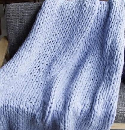 Hygge-Decke aus grobem Strick - Weich, warm & hypoallergen