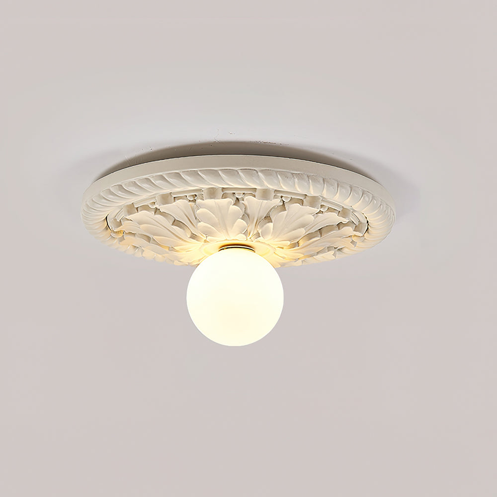 Aurelia Opal Globe Ceiling Light — Vintage Farmhouse Style