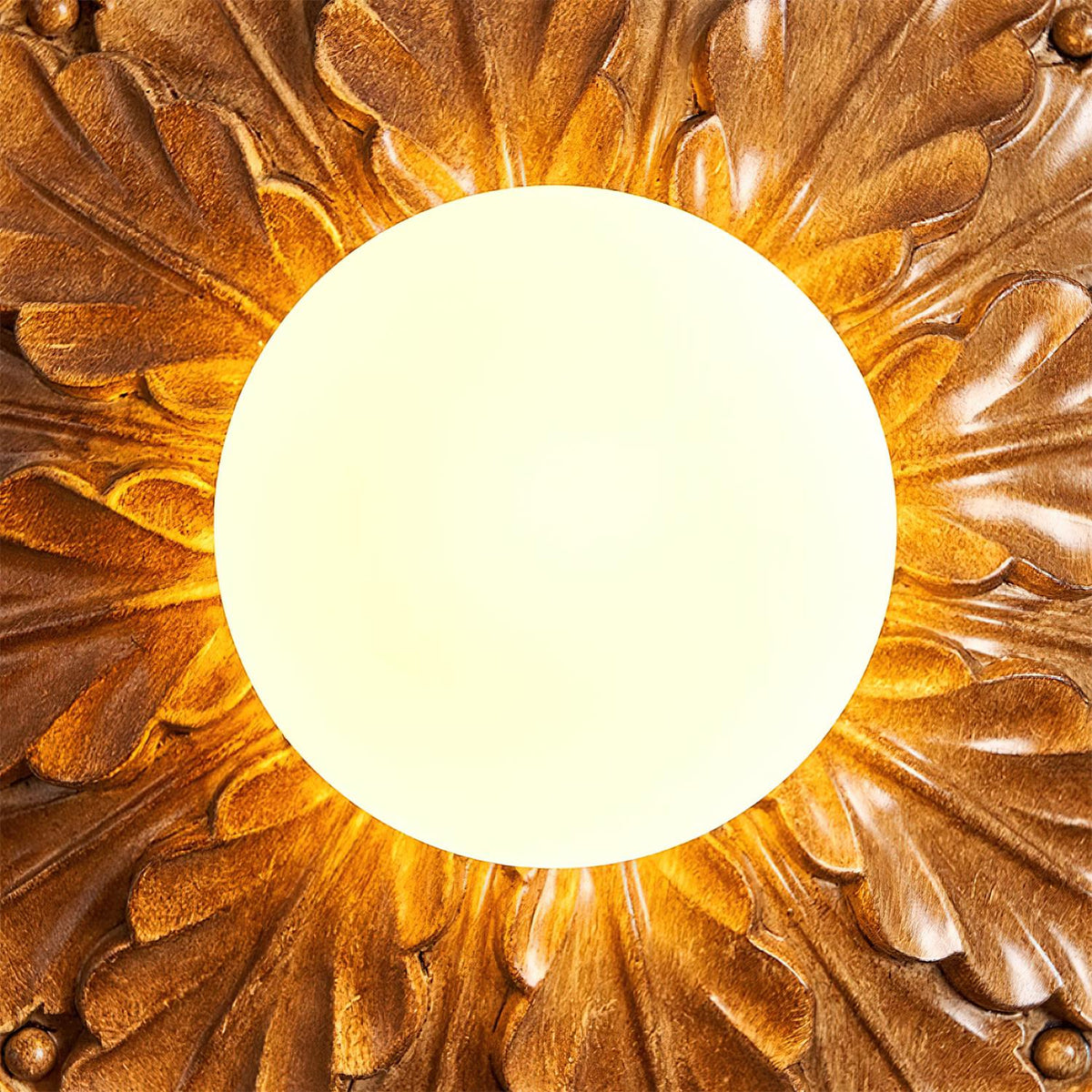 Aurelia Opal Globe Ceiling Light — Vintage Farmhouse Style