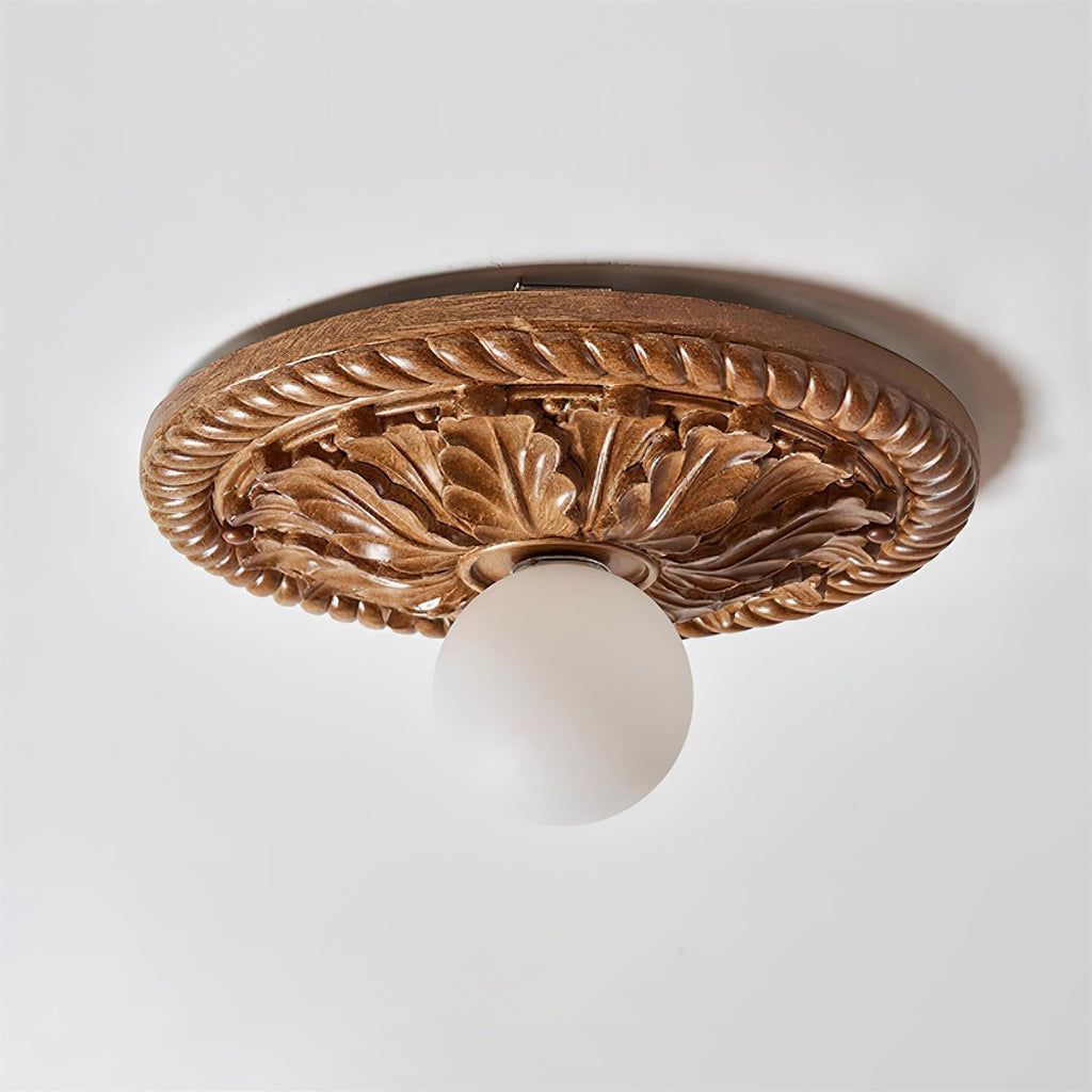 Aurelia Opal Globe Ceiling Light — Vintage Farmhouse Style