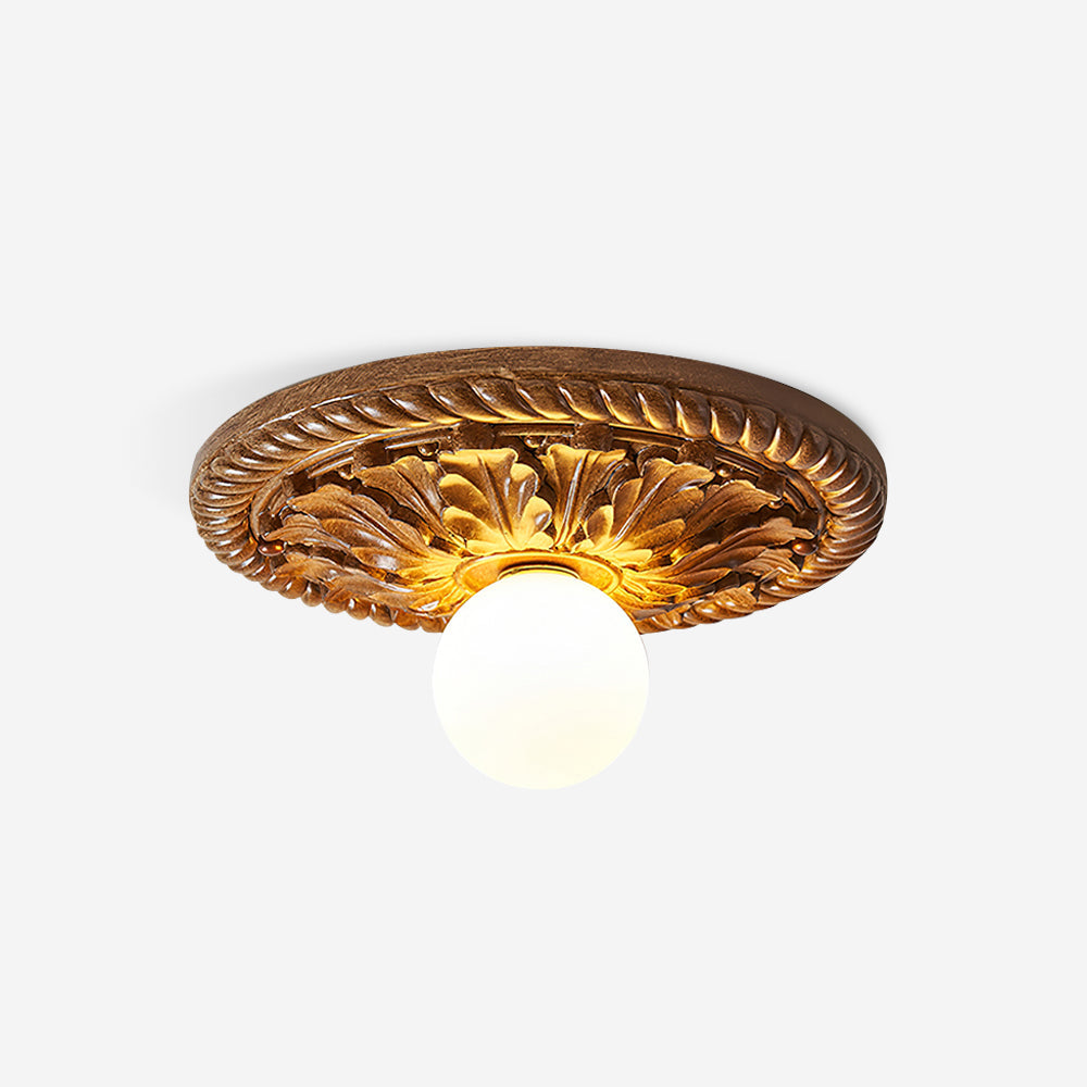 Aurelia Opal Globe Ceiling Light — Vintage Farmhouse Style