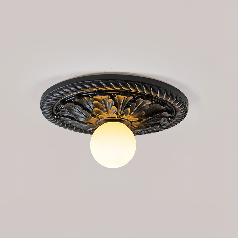 Aurelia Opal Globe Ceiling Light — Vintage Farmhouse Style