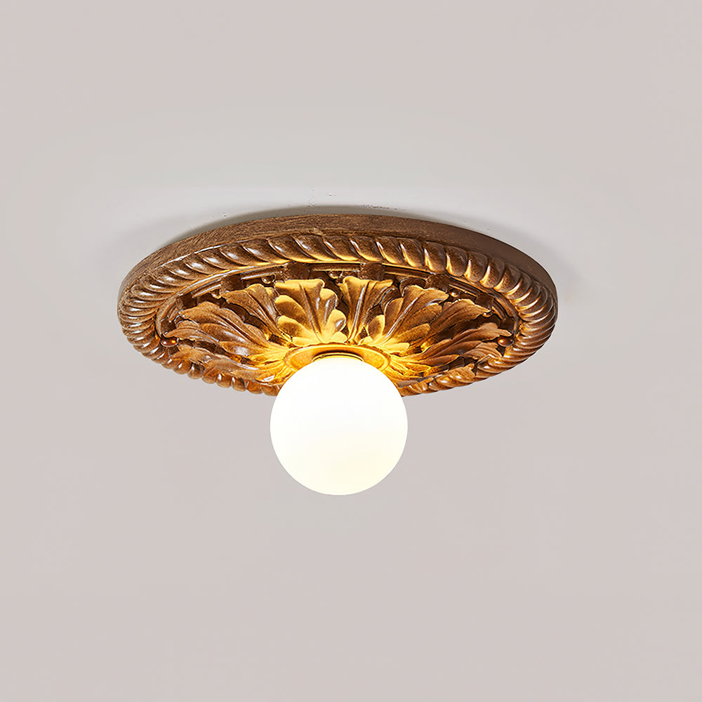 Aurelia Opal Globe Ceiling Light — Vintage Farmhouse Style