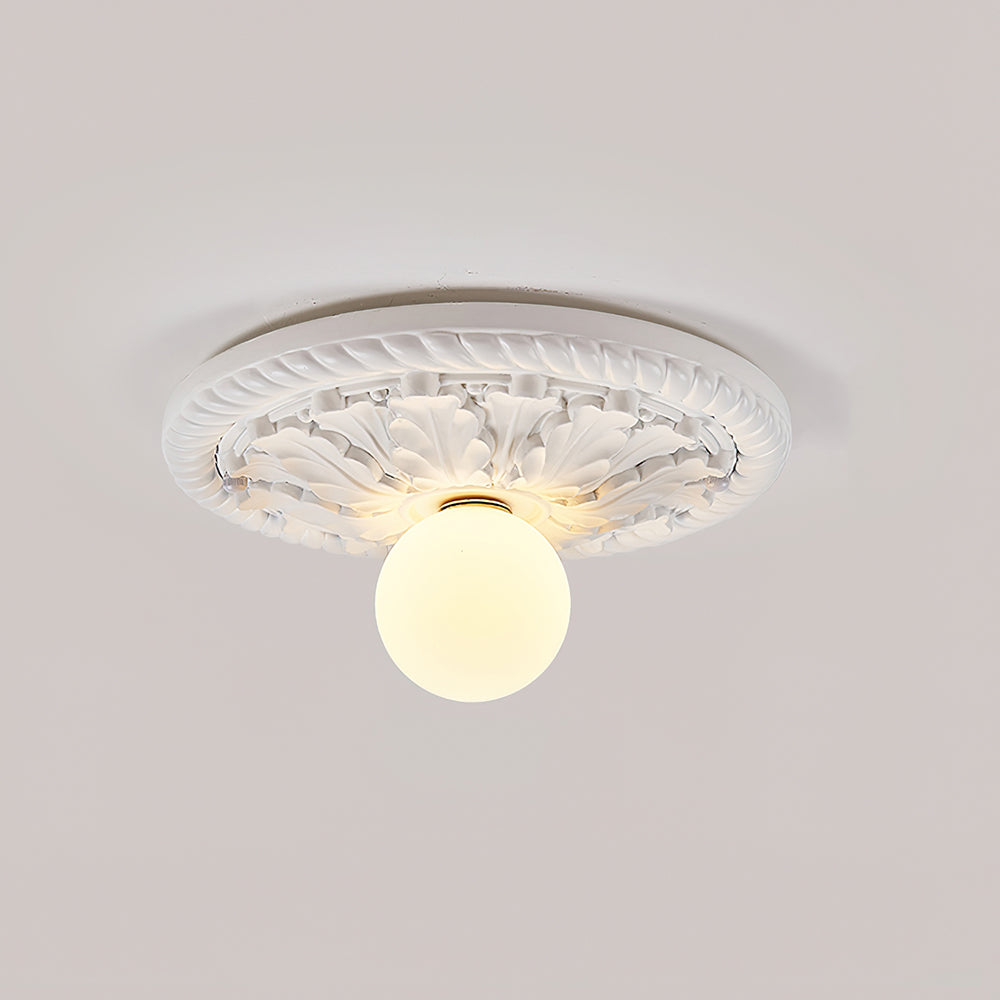 Aurelia Opal Globe Ceiling Light — Vintage Farmhouse Style