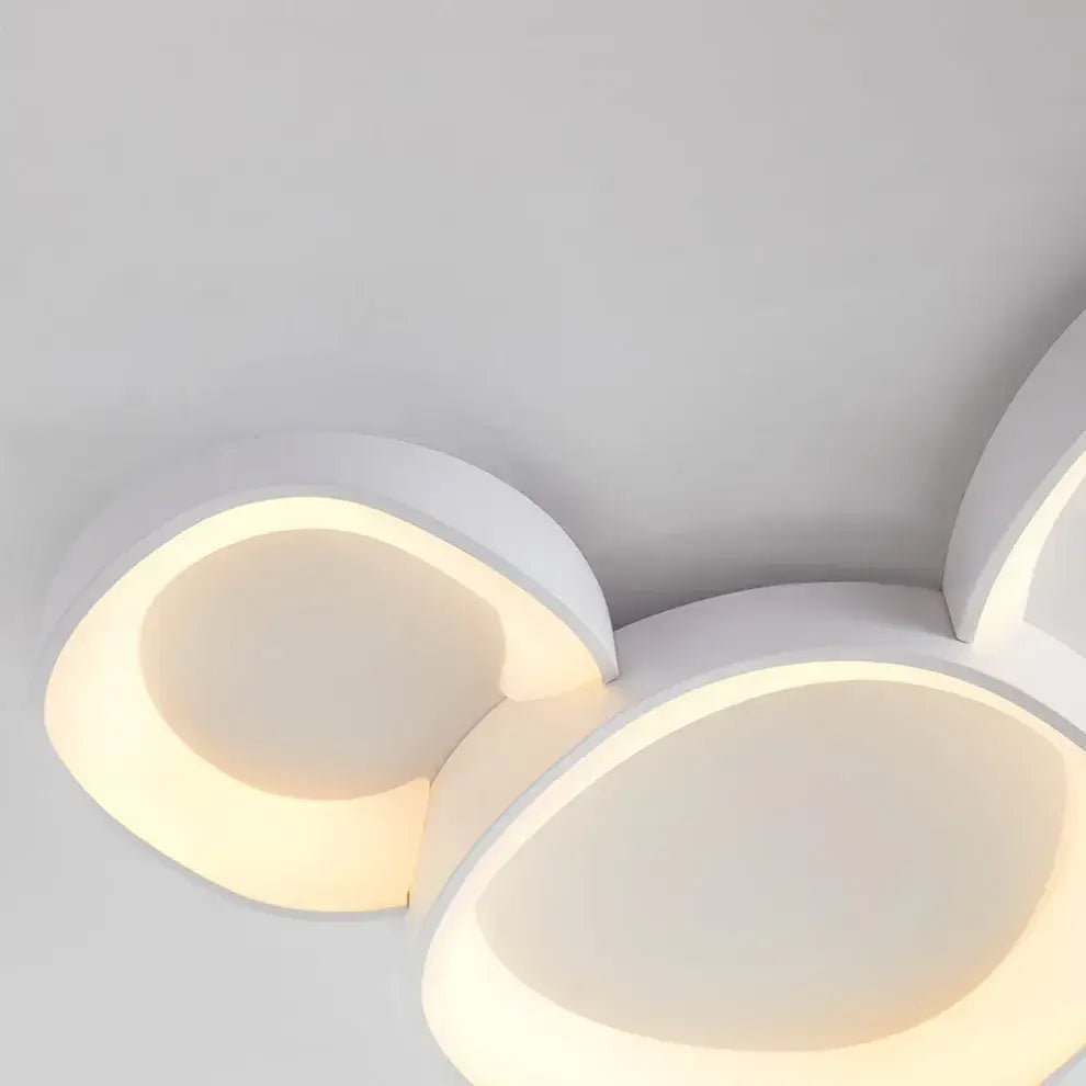 Modern White LED Flush Mount Ceiling Light – Metal /Acrylic for Living Room - Flindria