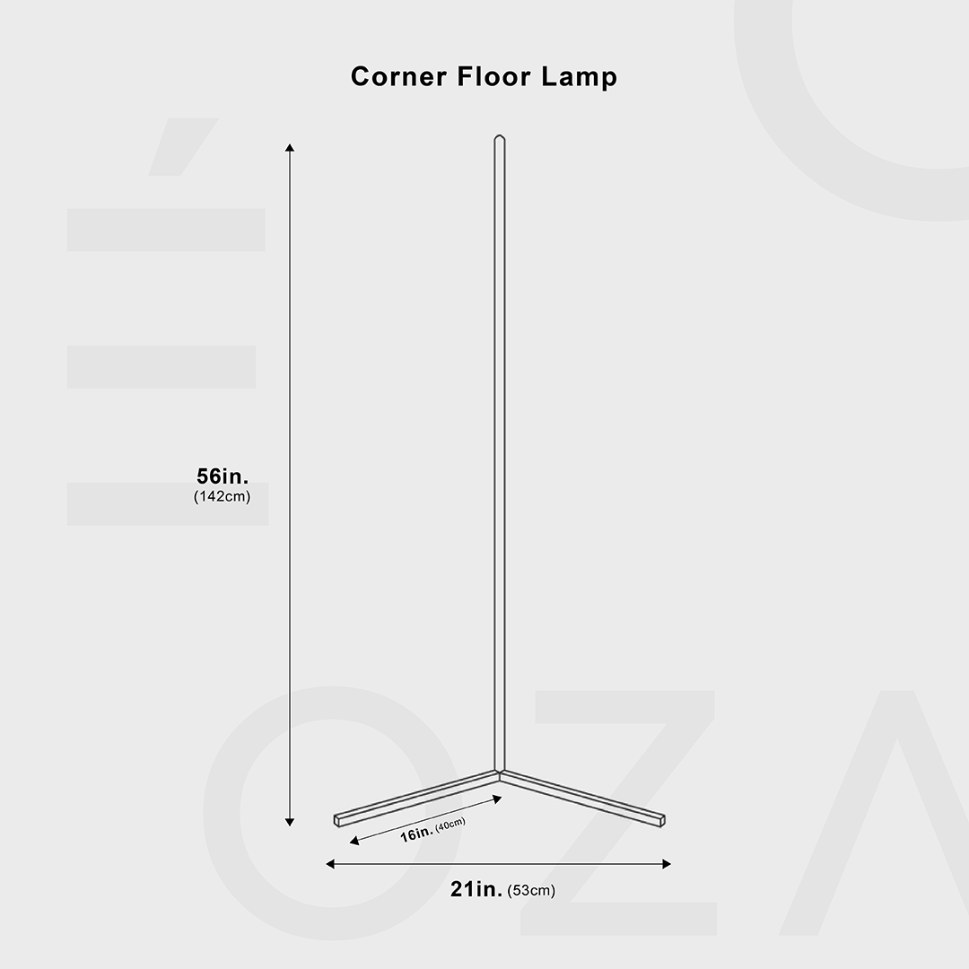 AstraLux Corner Floor Lamp With Dimmable LED For Tight Corners