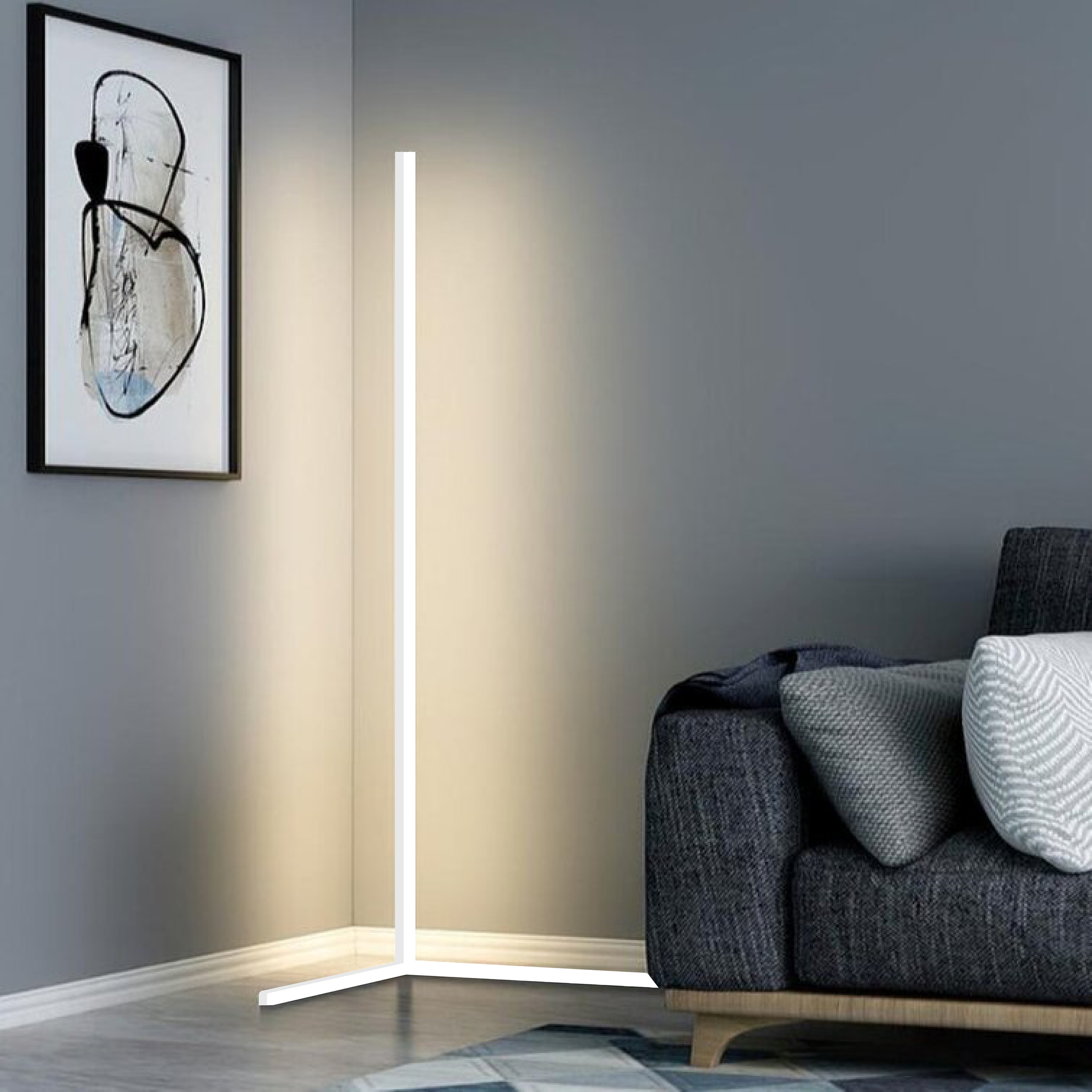 AstraLux Corner Floor Lamp With Dimmable LED For Tight Corners
